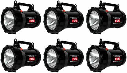 FOS LED Search Light 10W (Range 1 Km.) - PROTECTOR (PACK OF 6) Handheld Torch