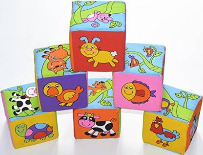 Fortunewill Soft Blocks - Set Of 6 Soft Baby'S Toys Building Blocks Brilliant Basics Baby'S First Blocks