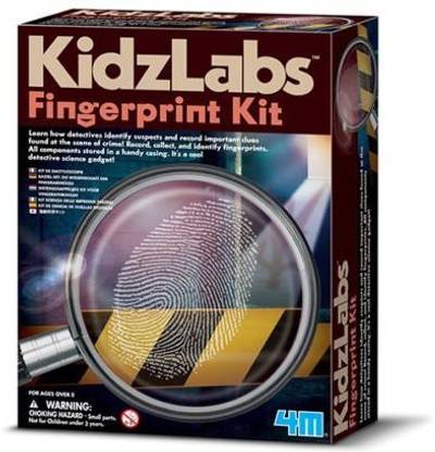 Generic Clues! Crimes! Police! With This Super Cool Detective Science Fingerprint Kit Detective Science Fingerprint Kit! By 4M Kidz