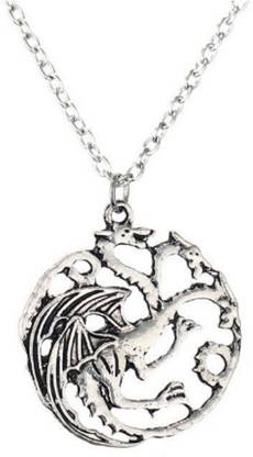 iTS ITS - Vintage Ice And Fire Game Of Thrones Daenerys Targaryen Dragon Unisex Necklace Silver Alloy Pendant