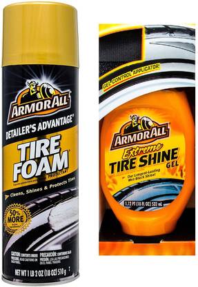 Armor All Armorall Detailer Tire foam 510 gm with Armorall Extreme Tire Shine gel 532 ml Combo