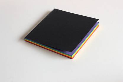 EKA BRAND RAINBOW COLOURED MINI DIARY BLACK Mini Notebook PLAIN 200 Pages