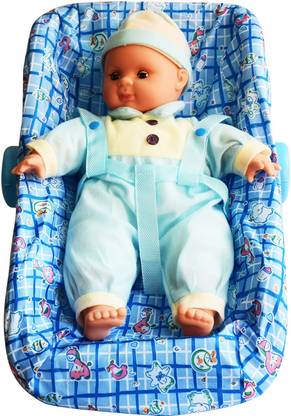 Kiditos Baby Carrier Basket toy, Doll with Sound Function