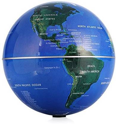 ZJchao Self Rotating Globe, 6" Auto-Spinning Rotary Globe Revolving World Earth Map Sphere Novelty Gift Home Office Decoration Kids
