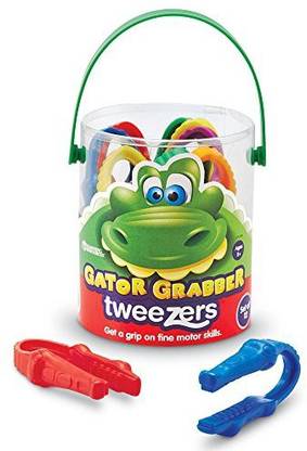 LEARNING RESOURCES Gator Grabber Tweezers, Various Colors, Set Of 12