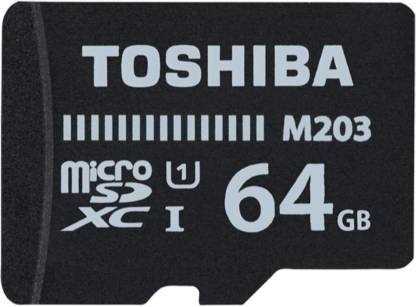 TOSHIBA M203 64 GB MicroSD Card Class 10 100 MB/s  Memory Card