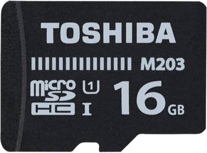 TOSHIBA THN-M203K0160A4 M203 16 GB MicroSD Card Class 10 100 MB/s  Memory Card Compatible with Mobile