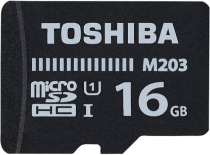 TOSHIBA M203 16 GB MicroSD Card Class 10 100 MB/s  Memory Card