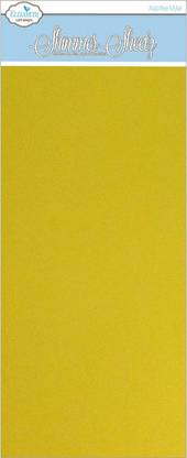 Elizabeth Craft Designs Metallic Mylar Shimmer Sheetz 5"X12" 3 Per Package - Yello with Gold