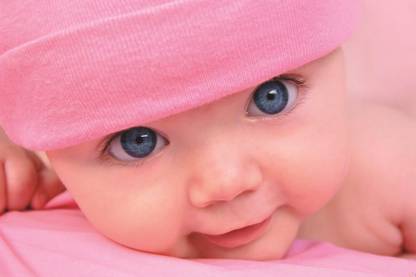 Cute Blue Eyes Baby With Pink Cap HD Wallpaper Cute Little Babies Paper  Print - Children posters in India - Buy art, film, design, movie, music,  nature and educational paintings/wallpapers at Flipkart.com