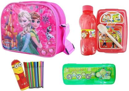 Majik Stationery Set For Kids ( Set Of 4) Waterproof Sling Bag