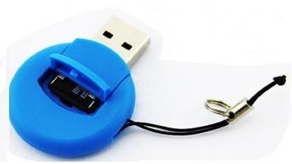 OXZA Folding Round Shaped T-Flash Micro SD USB Card Reader
