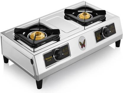 Butterfly Butterfly 2 burner ss gas stove Stainless Steel Manual Gas Stove