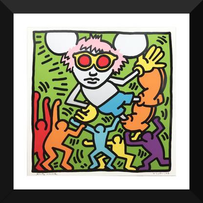 Tallenge Andy Mouse by Keith Haring - Pop Art Collection - Premium Quality Poster For Home And Office Décor Digital Reprint 12 inch x 12 inch Painting