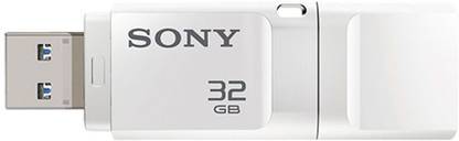 SONY USM32X/W3 32 GB Pen Drive Compatible with Gaming Console, Desktop Computer, Audio Player, Laptop USB 3.0 Plastic Case