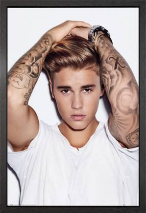 Justin Bieber Hair Framed Maxi Poster Paper Print