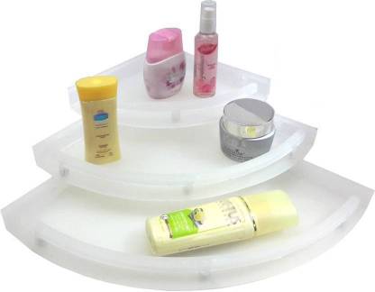 Aquafit Aquasoft prime series Acrylic corner shelves-set of 3 Acrylic Wall Shelf