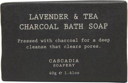 Cascadia Soapery Lavender & Tea Charcoal Bath Soap
