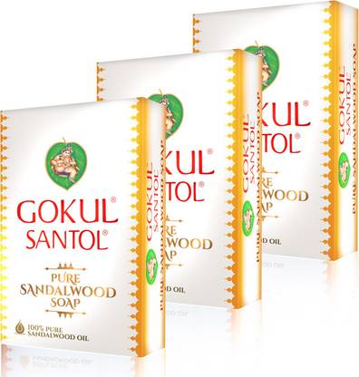 GOKUL सैंडलवुड सोप 75g (3 का पैक)