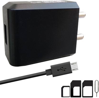 ShopMagics Wall Charger Accessory Combo for Samsung Galaxy A9 Pro, Samsung Galaxy J7 Pro, Samsung Galaxy On Max, Samsung Galaxy J7 Max, Samsung Galaxy On8, Samsung Galaxy On Nxt, Samsung Galaxy J7 Nxt, Samsung Galaxy J7 Prime Charger With 1 Meter Micro USB Charging Data Cable And SIM Adapter