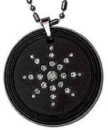 QUANTUM Quantum Science Scalar Energy Pendant with CZ Stone Chain And Authenticity Card Stainless Steel, Stone Pendant