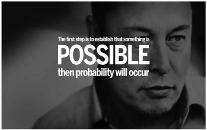 Elon Musk Posters | elon musk posters | elon musk inspirational posters | elon musk quotes posters Paper Print
