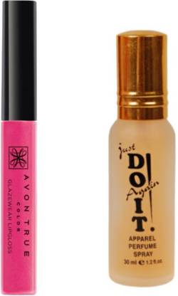 Avon Anew True Color Glazewear Lipgloss (6 g, Pink Watermelon) with one do it perfume 30 ml