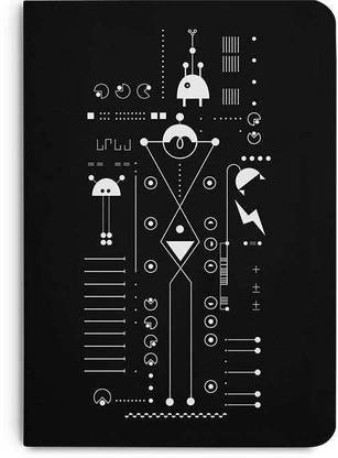 DailyObjects Cosmo Series Black A5 Notebook Unruled 96 Pages