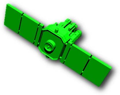 PROTOTYPE Spacecraft Satellite Astrology 3D Model Green