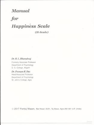 Manual For Happiness Scale (H-Scale)