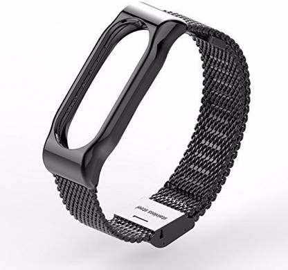 M Memore MEMORE MI BAND 2 STEEL BELT BLACK Smart Watch Strap