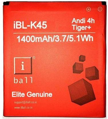 iball Mobile Battery For  Iball iBall Andi 4 IPS Velvet & Andi 4 IPS -iBL-K45 1300mAh