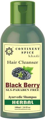 CONTINENT SPICE Khadi Blackberry Herbal Hair Cleanser- (SLS & Paraben Free) CS682005