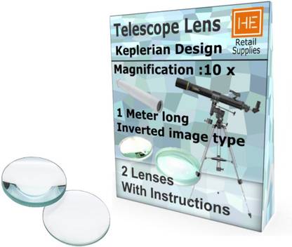 HE Retail Supplies DIY Telescope Lens Kit, Monocular Astronomical Keplerian Telescope lenses with Instructions