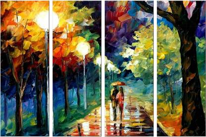doodad "The Eternal Bond" Canvas Wall Art(25" x 9" x 4 panels) Canvas 25 inch x 9 inch Painting