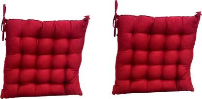 AVI Microfibre Solid Chair Cushion Pack of 2