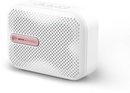 MuveAcoustics Box Bluetooth Wireless Speaker with FM Radio, USB, Micro SD Card slot, Mic (Snow White) 3 W Bluetooth Speaker