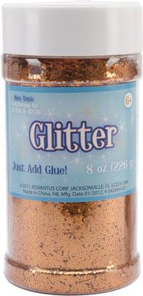 Advantus Metallic Glitter 8Oz - Orange
