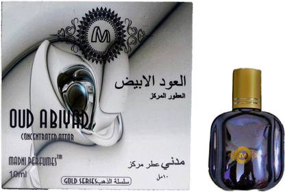 MADNI PERFUMES Oud Abiyad Gold Series Concentrated Attar / Ittar Floral Attar