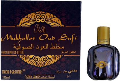 MADNI PERFUMES Mukhallat Oud Sufi Gold Series Concentrated Attar / Ittar Floral Attar