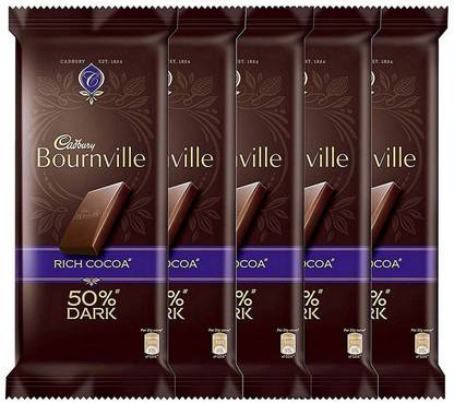 Cadbury Rich Cocoa Bournville, 80g (Pack of 5) Bars
