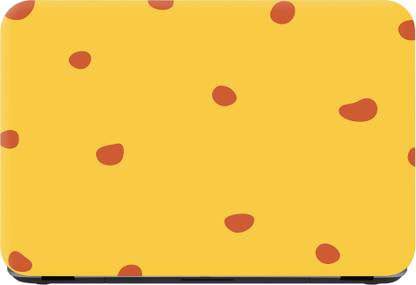 Flipkart SmartBuy red dots in yellow Premium LG Vinyl (matte) Reusable Laptop Skin Compatible for 13.3 inch