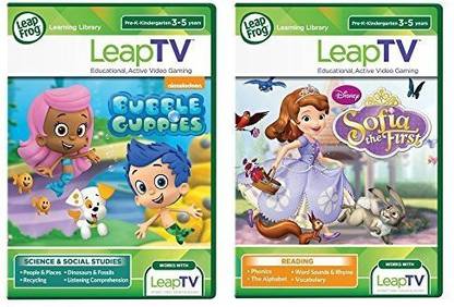 LeapFrog Leaptv Active Video Learning Toys - 2 Game Value Pack Bundle: Sofia The First Nickelodeon Bubble Guppies