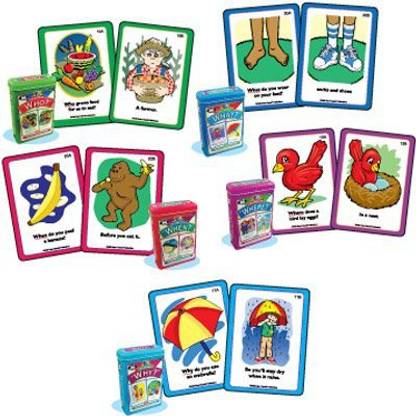 Generic Ask And Answer �wh” Questions Five Card Decks Combo - Super Duper Educational Learning Toy For Kids