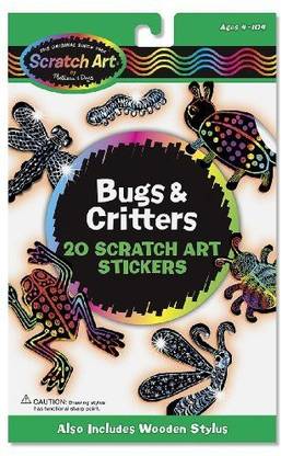 MELISSA & DOUG Bugs Critters: Scratch Art Stickers Pack
