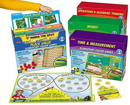 Generic Lakeshore Math File Folder Game Libraries - Gr. 2-3 - Complete Set