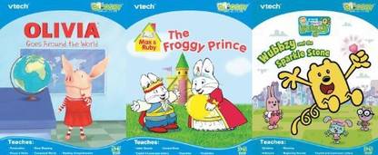 Generic Vtech Bugsby Reading System 3 Book Bundle: Max & Ruby, Olivia, Wow Wow Wubbzy