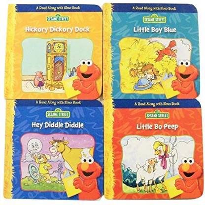 Generic Sesame Street 4 Piece Read-Along Set ~ Hey Diddle Diddle, Hickory Dickory Dock, Little Bo Peep, Little Boy Blue (Read Along With