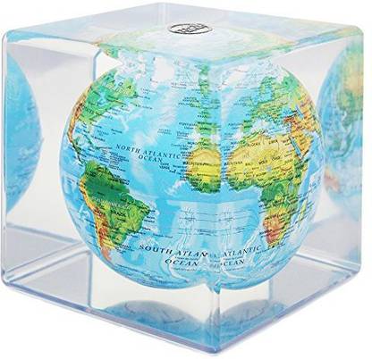 Generic Relief Map Blue Mova Globe Cube