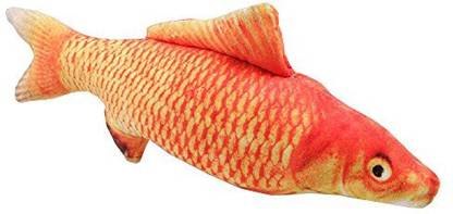 Generic Stuffed Fish Fake Cat Mint Chew Fish Toy Fish Pillow Made Of Cotton By Magical Imaginary (L, Goldfish)